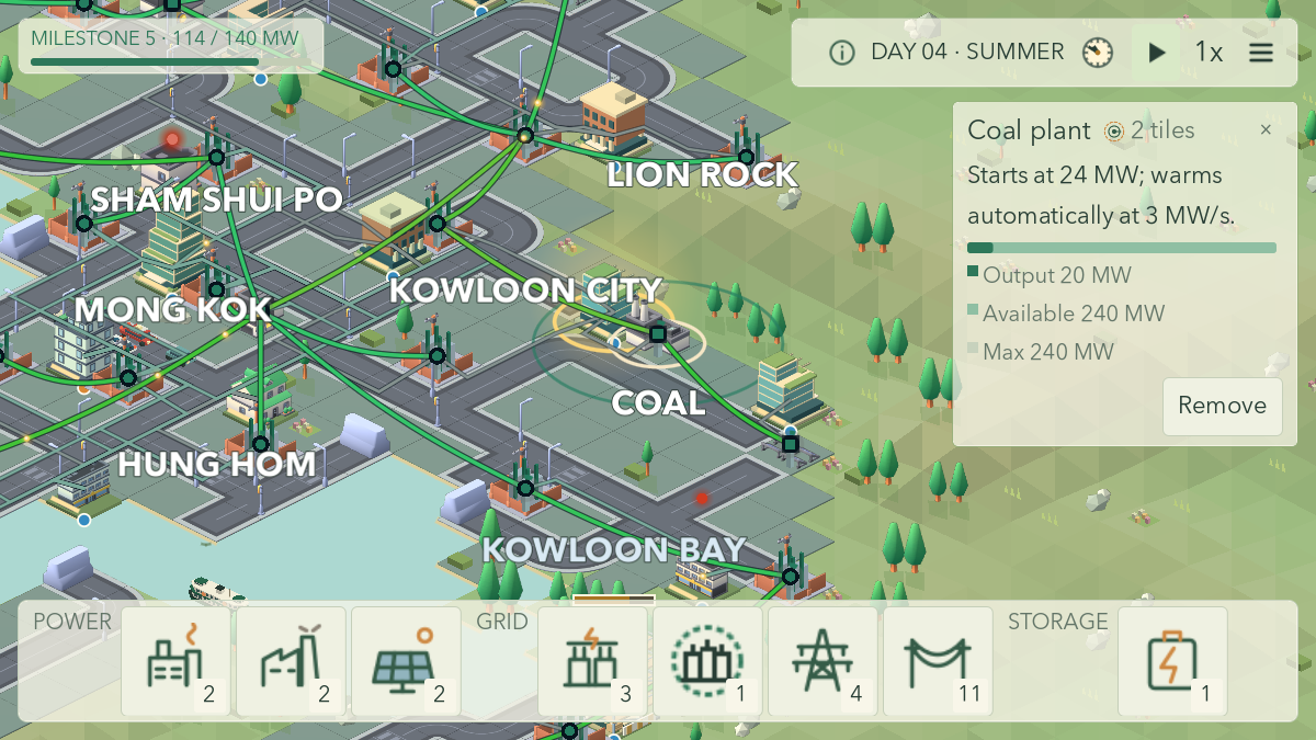 Inspecting a coal power plant and its output in Wattcraft