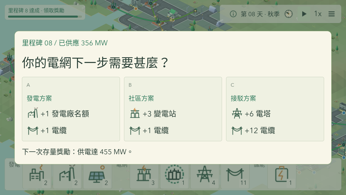 Wattcraft 的里程碑獎勵選項
